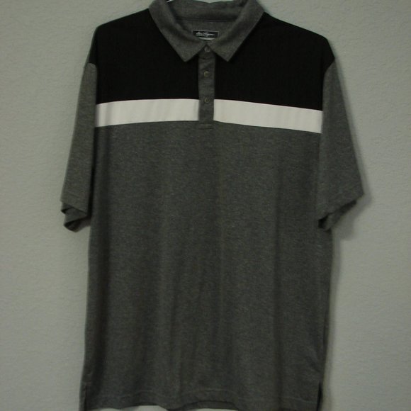 Ben Hogan Performance Golf Polo XL Mens Collared Club Shirt Black Gray White - Picture 9 of 16